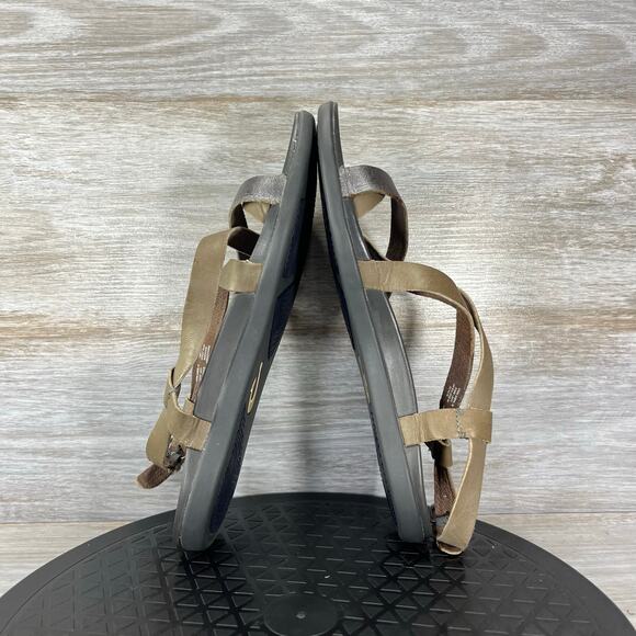 Olukai Women Upena Loop Toe Leather Strappy Sandals Size 8 - Picture 7 of 8